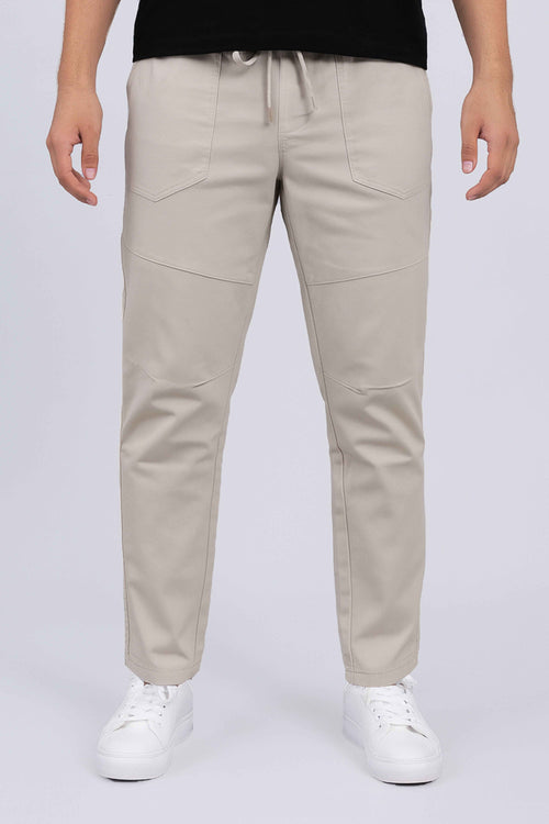 Stone Gray Cargo Pants for Men
