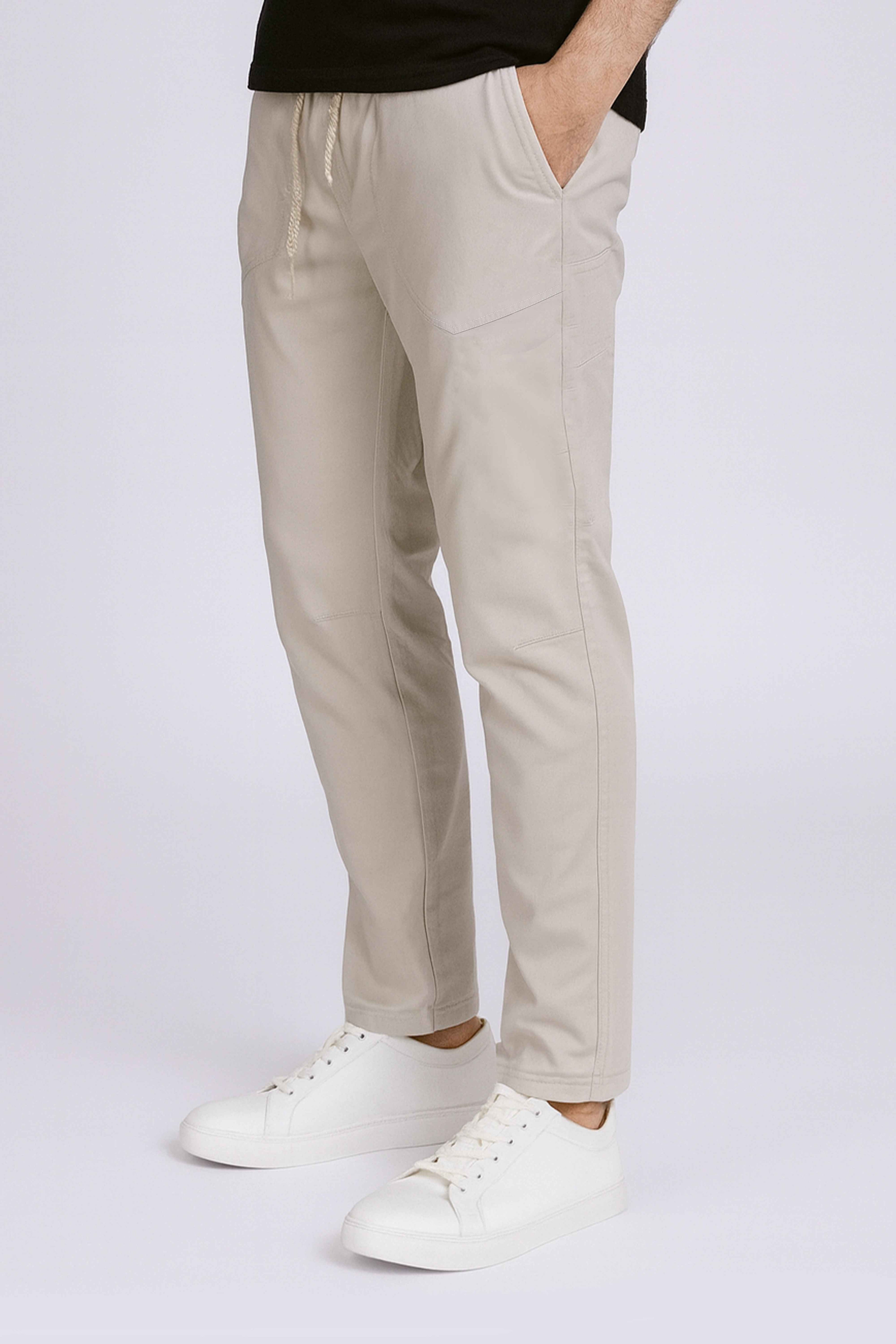 Stone Gray Cargo Pants for Men