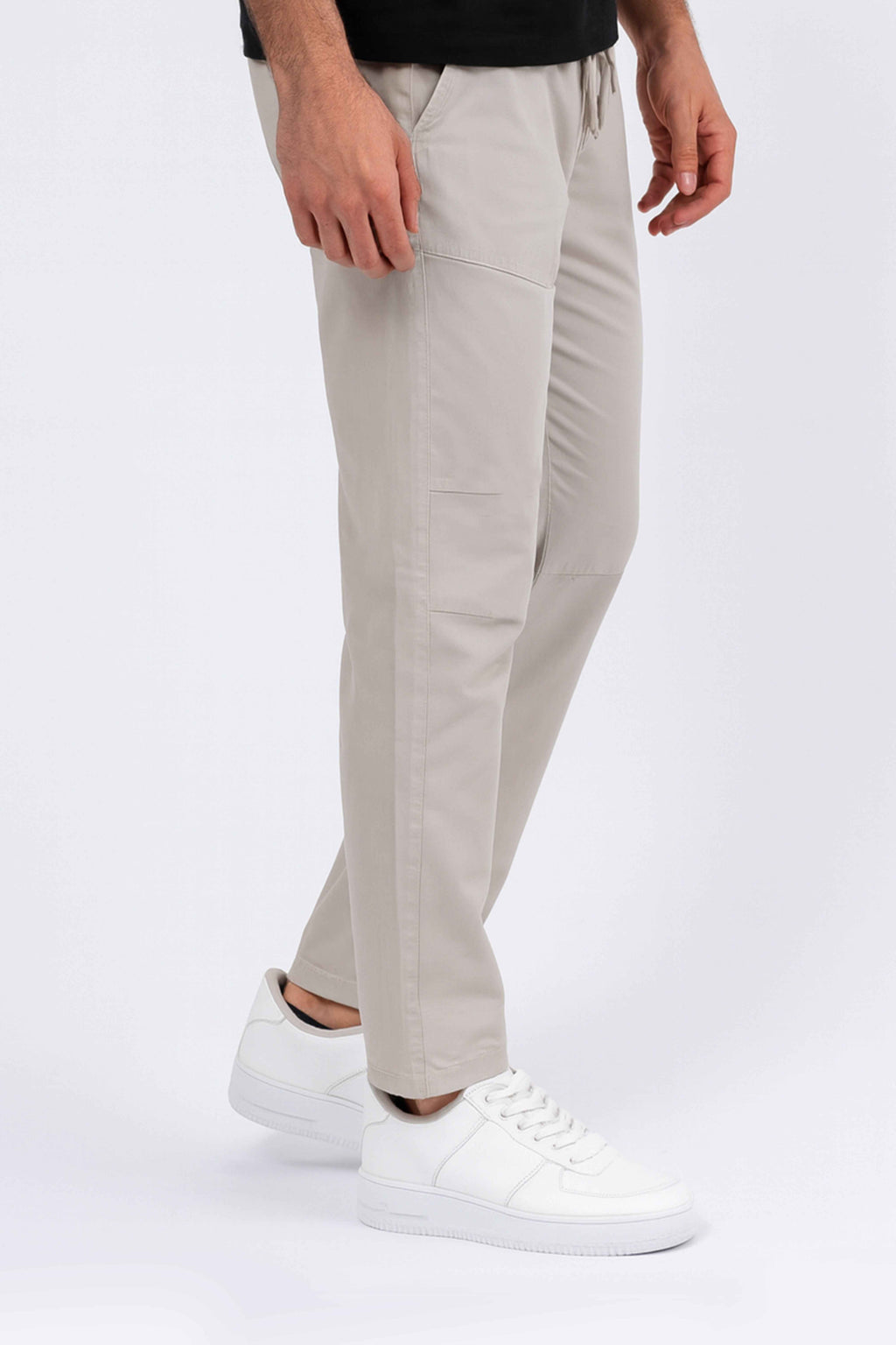 Stone Gray Cargo Pants for Men