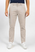 Cream Cargo Pants for Men
