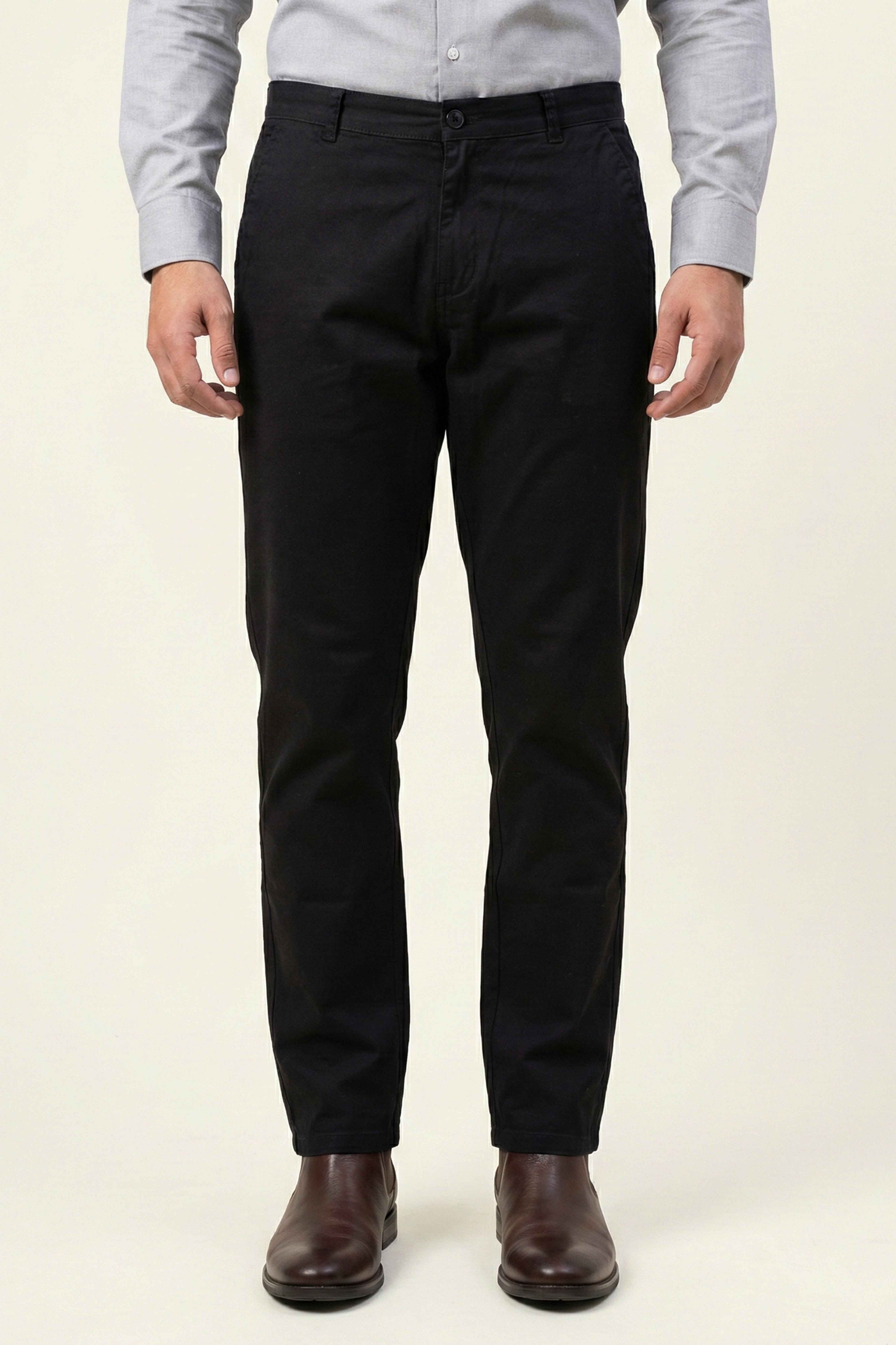 Classic Black Chino Pants for Men