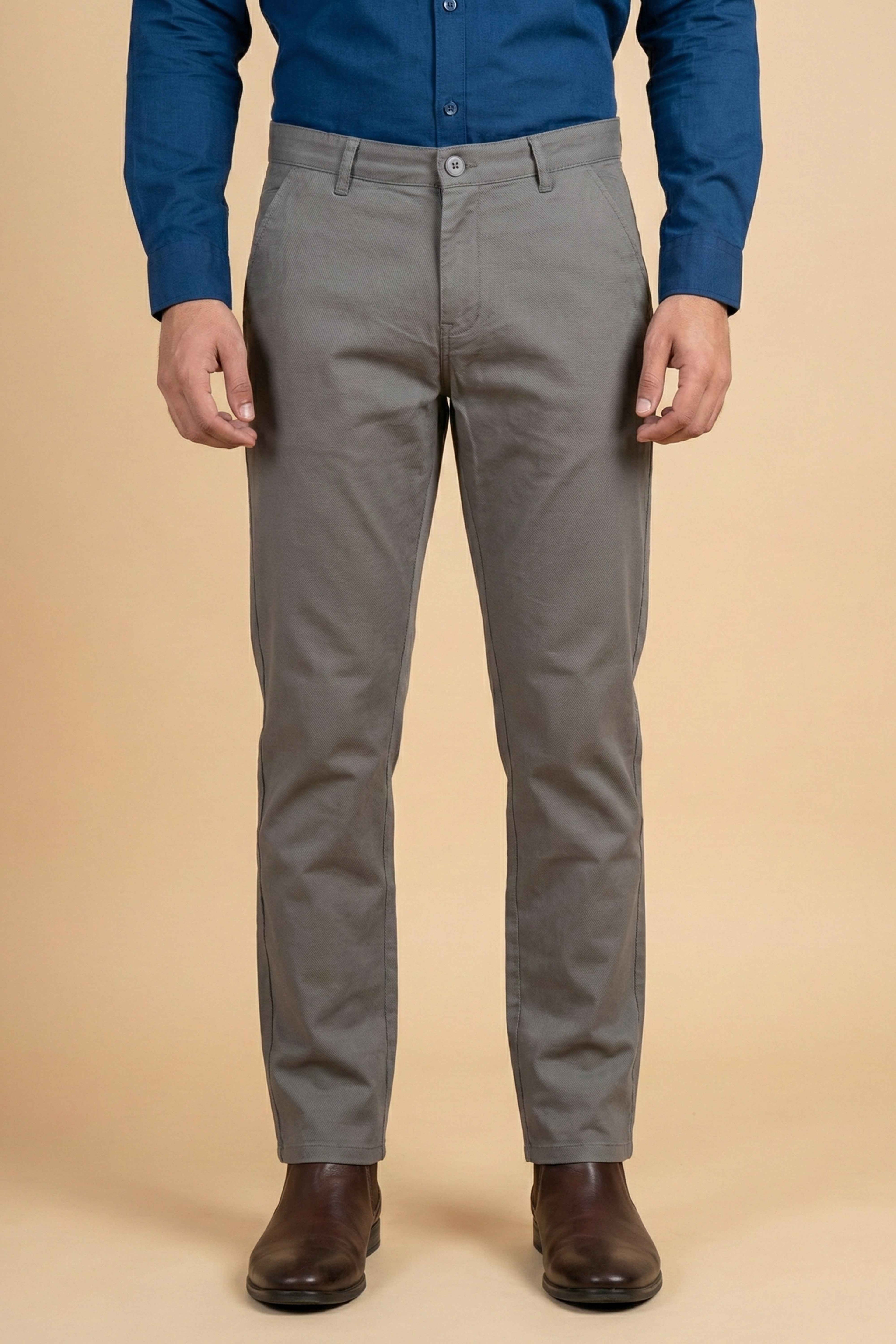 Classic Gray Chino Pants for Men