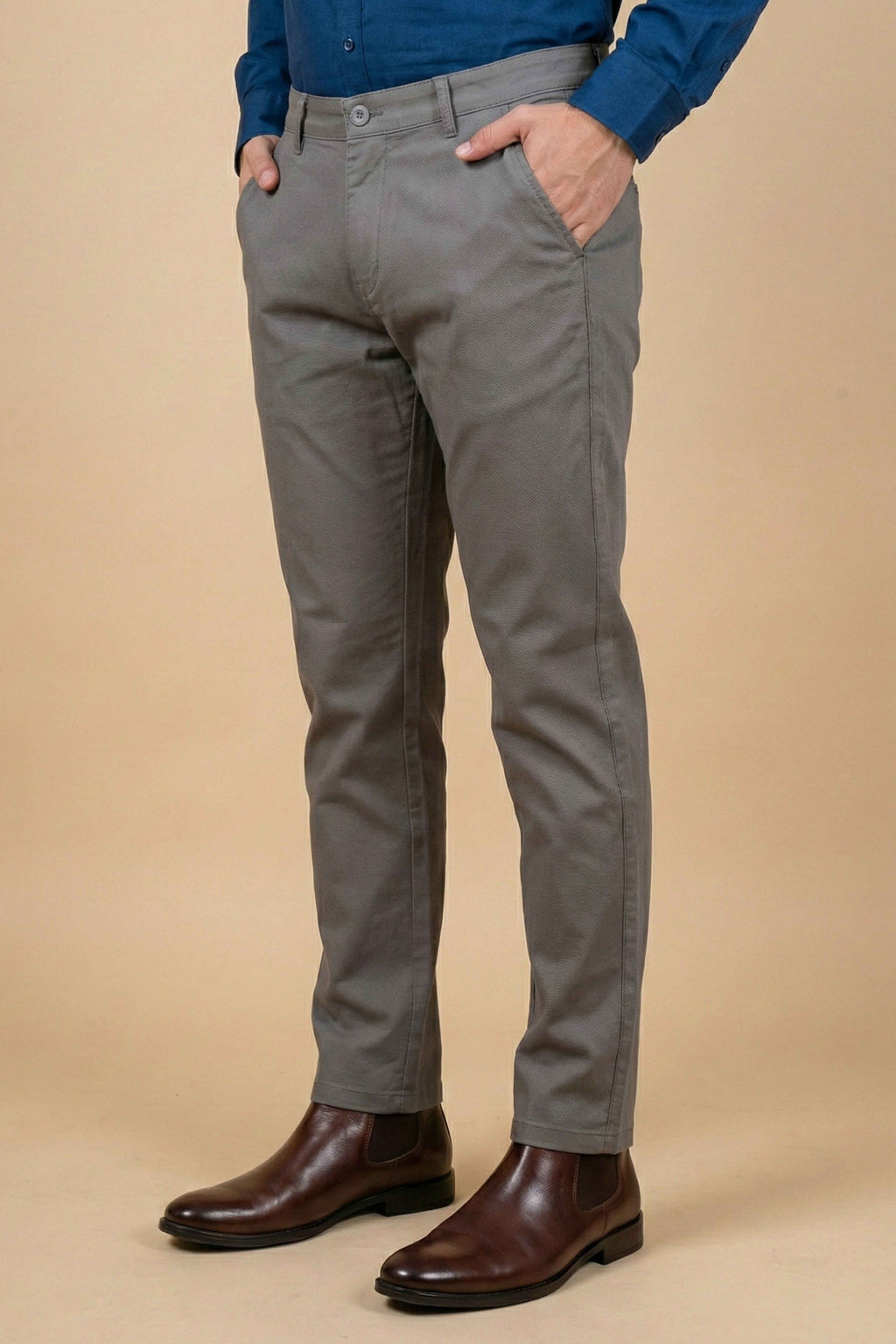 Classic Gray Chino Pants for Men