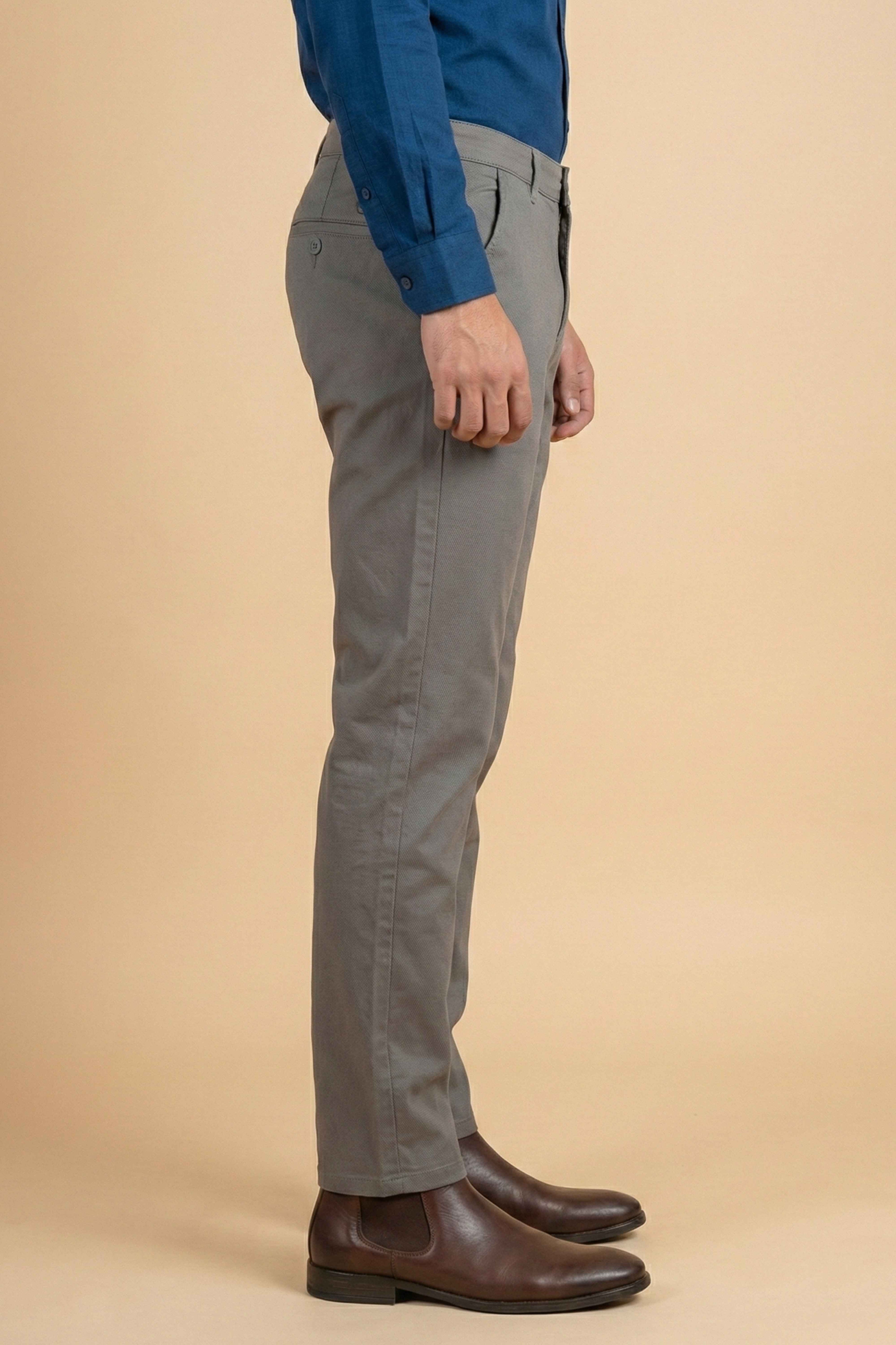Classic Gray Chino Pants for Men