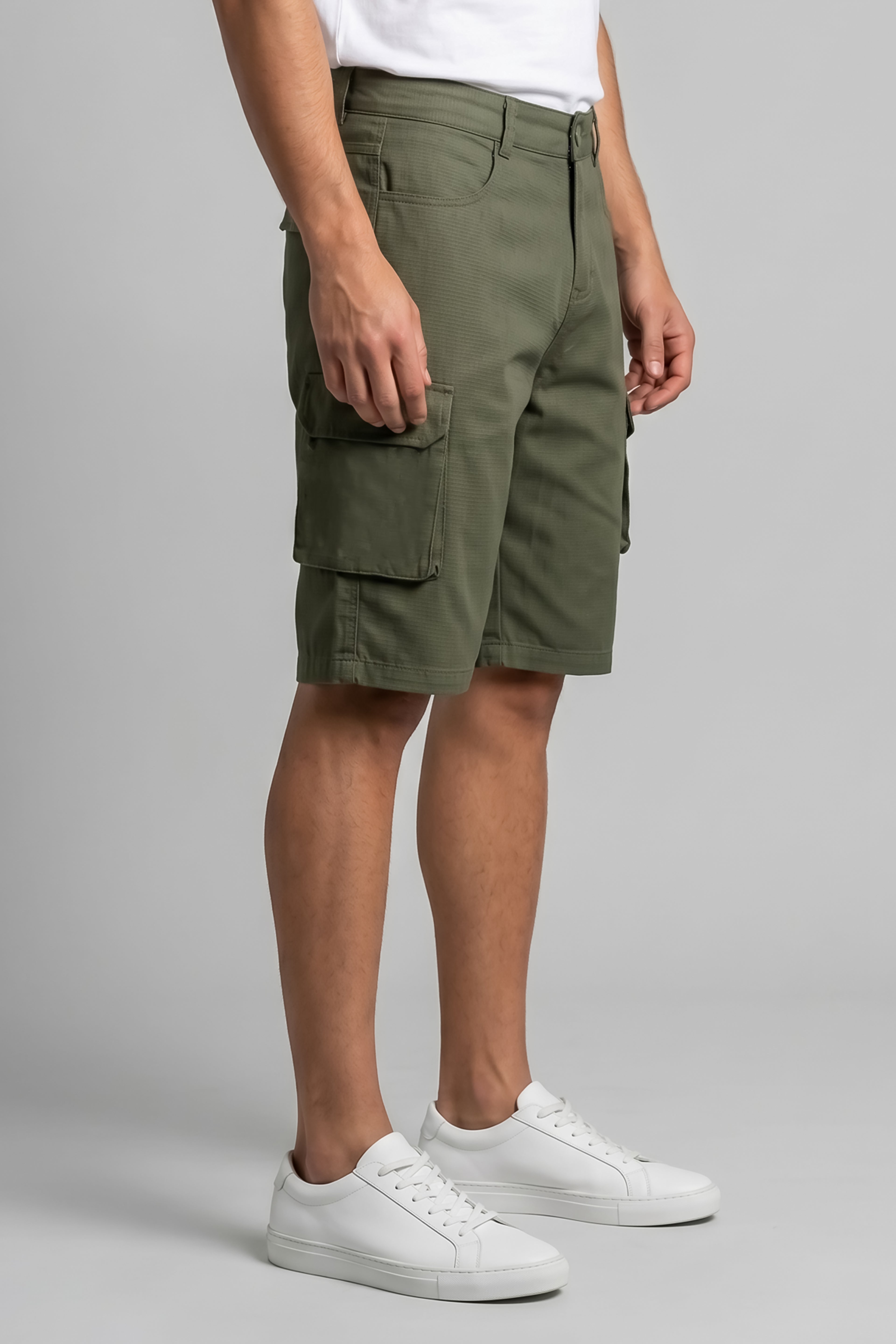 Olive Green Cargo Shorts