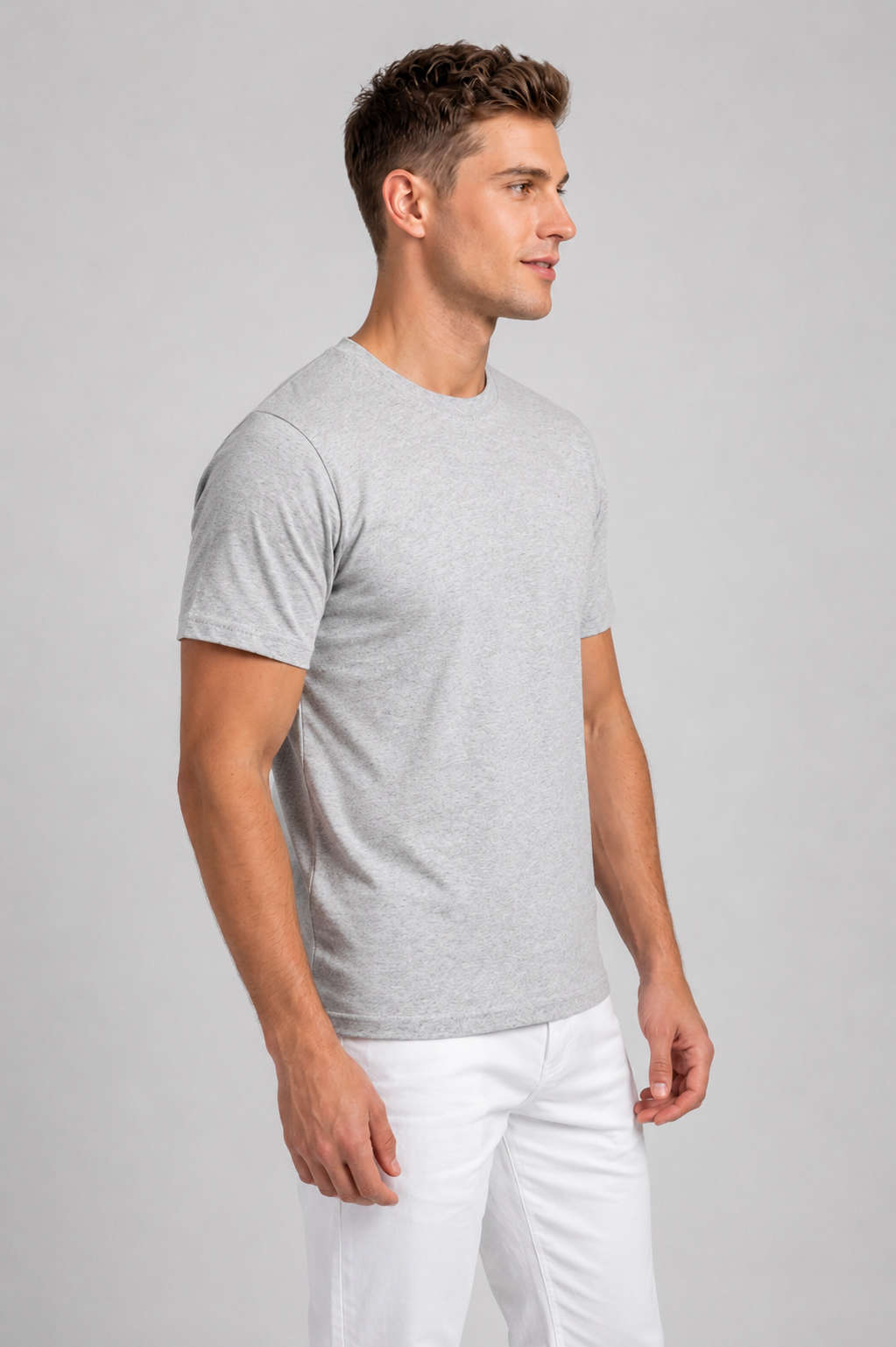 Attire Hub Mens Solid Cotton Round Neck T-Shirt