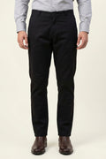 Attire Hub Mens Pure Cotton Black Solid Chinos