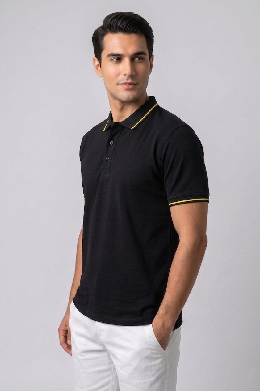 Attire Hub Mens Pure Cotton Multi Pack Polo Polo T-Shirt (Pack of 2)