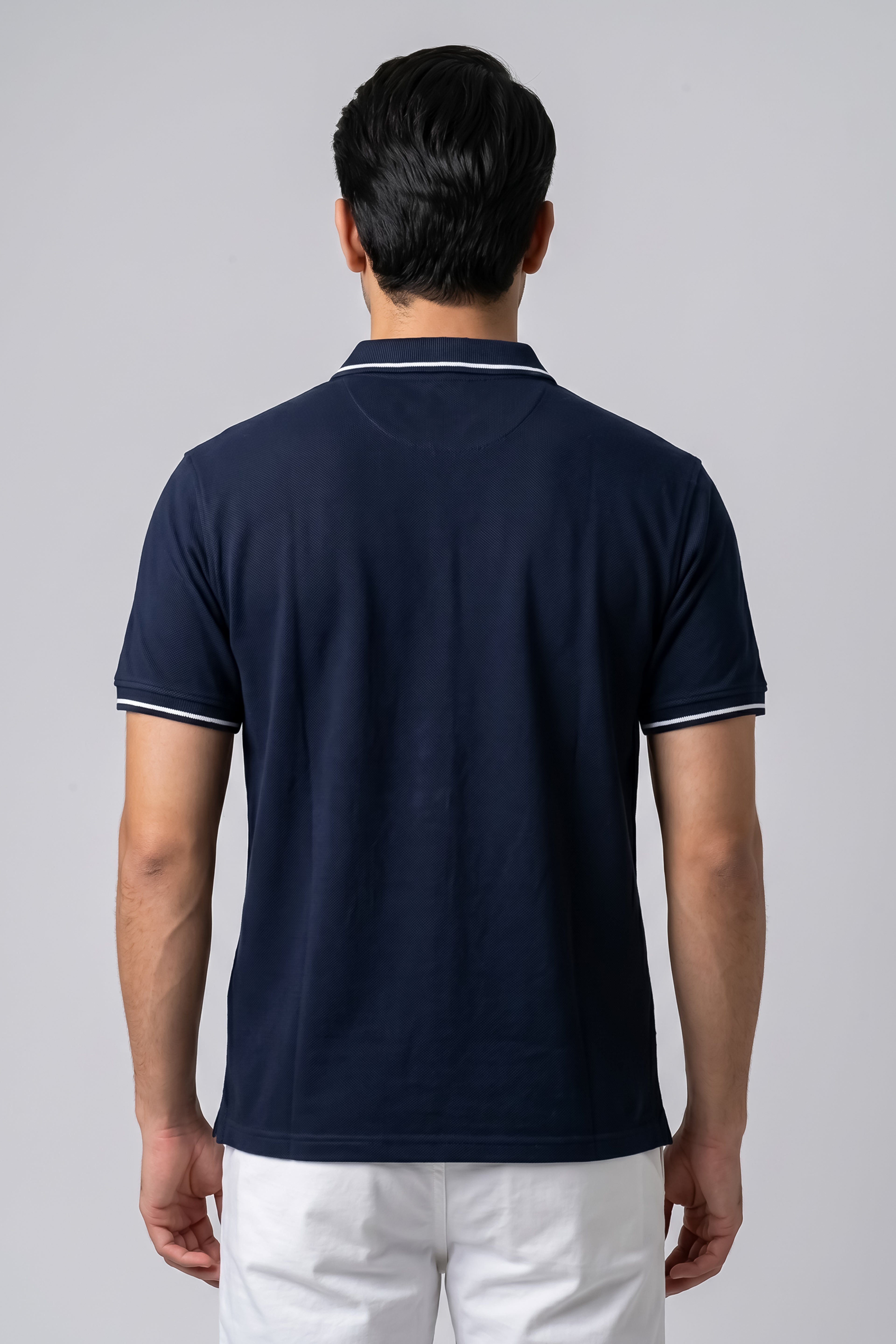 Attire Hub Mens Solid Cotton Polo Neck T-Shirt